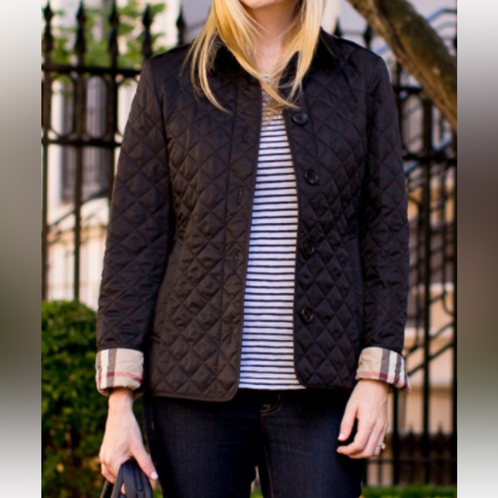 Burberry Black Quilted Jacket Women’s L